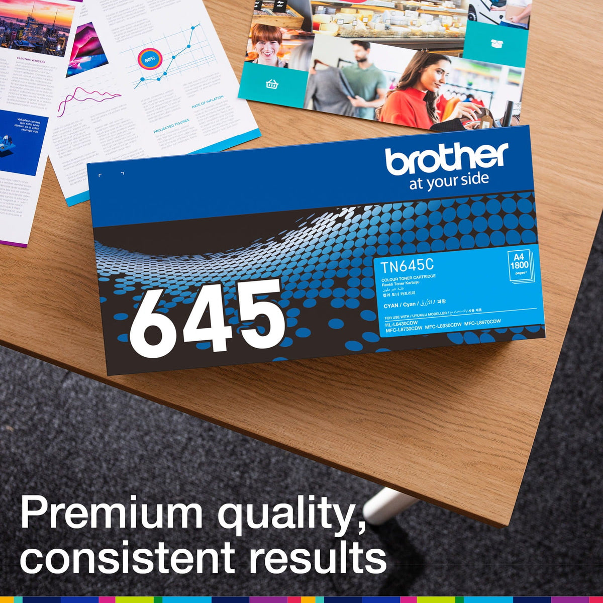 Brother TN645C Standard Yield Toner Cartridge 1800 Pages Cyan