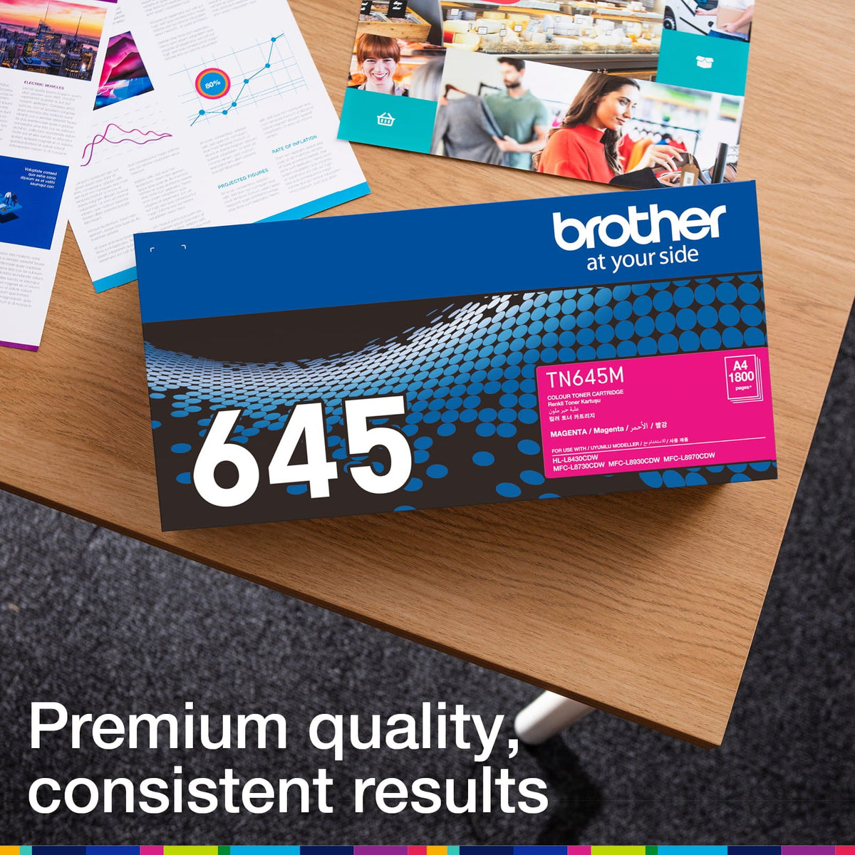 Brother TN645M Standard Yield Toner Cartridge 1800 Pages Magenta