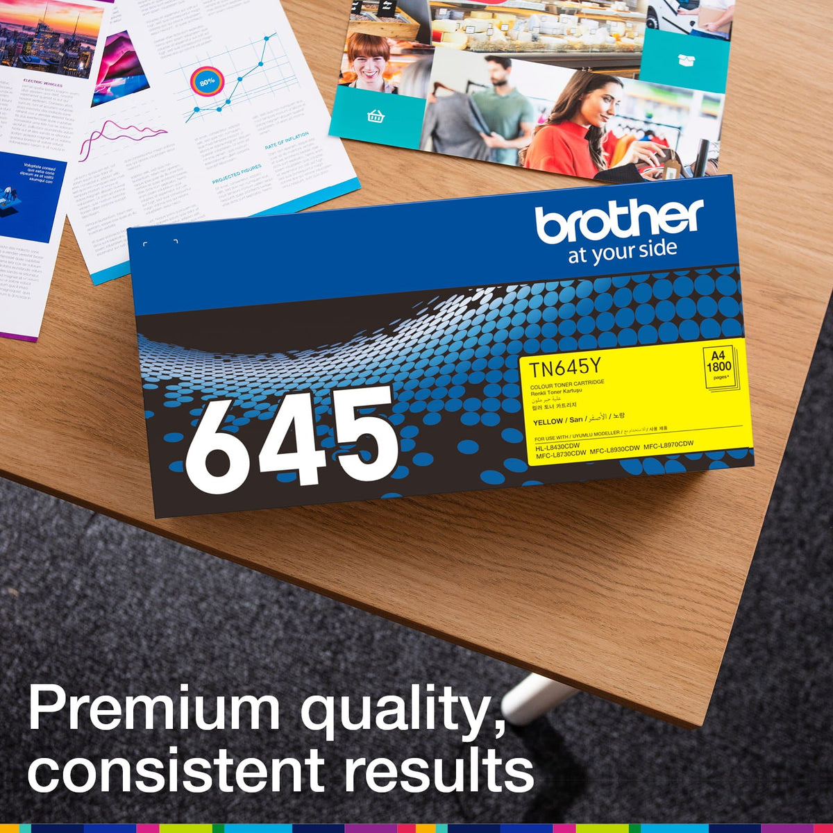 Brother TN645Y Standard Yield Toner Cartridge 1800 Pages Yellow