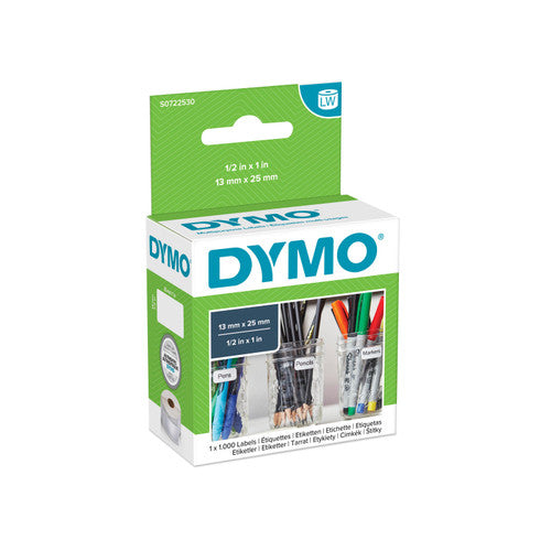 Dymo LabelWriter Multi Purpose 2-Up Labels 13 x 25mm Single Roll 1000 Labels