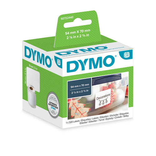 Dymo LabelWriter Name Badge Labels 54 x 70mm Single Roll 320 Labels