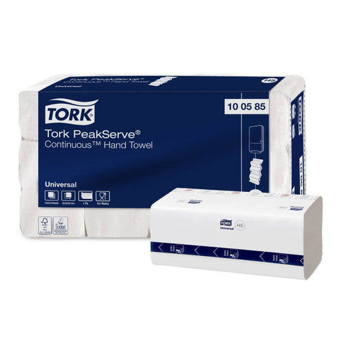 Tork PeakServe Continuous Hand Towel 1 Ply Universal H5 White Carton of 12 x 410 Sheets