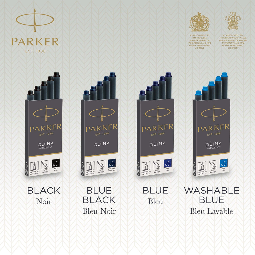 Parker Long Cartridge Blue Pack of 5
