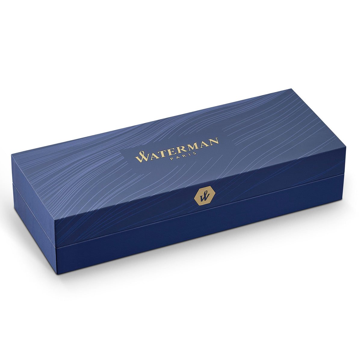 Waterman Carene Marine Amber Gold Trim Ballpoint Pen in Box
