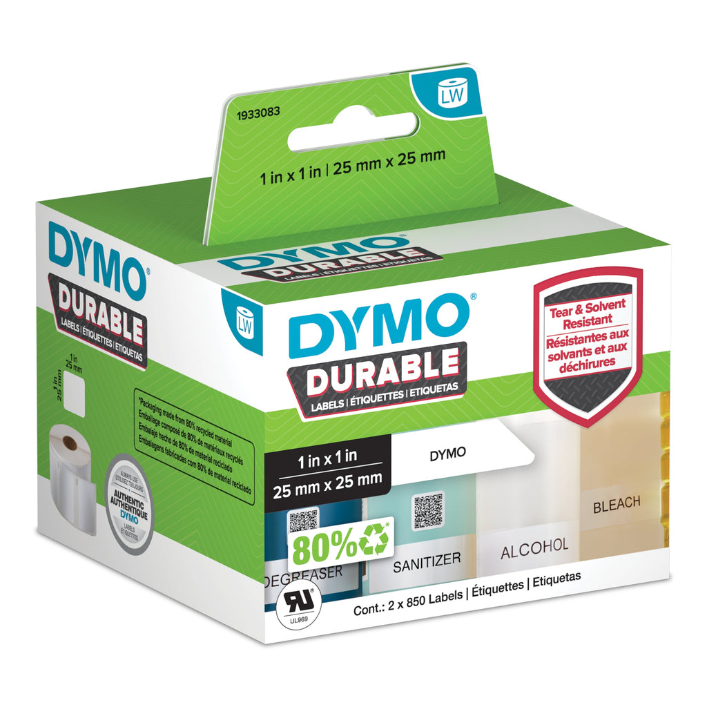 Dymo LabelWriter Durable Labels 25 x 25mm Roll of 1700
