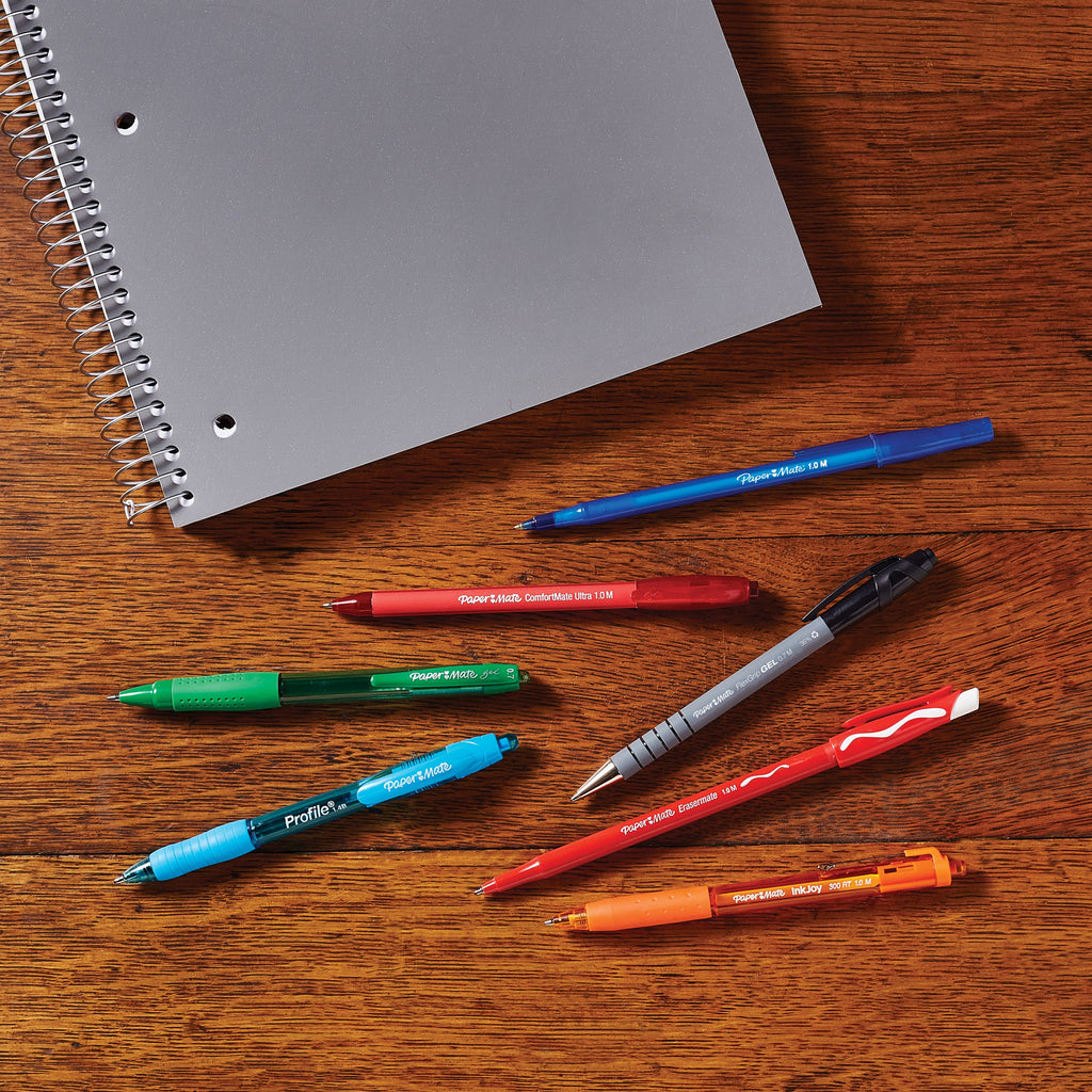 Papermate Flexgrip Ultra Retractable Ballpoint Pen Medium 1.0mm Blue Box of 12