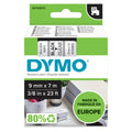 Dymo D1 Label Tape 9mm x 7m Black on Clear
