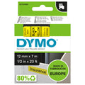 Dymo D1 Label Tape 12mm x 7m Black on Yellow