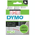 Dymo D1 Label Tape 12mm x 7m Red on White