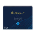 Waterman Fountain Pen Cartridges Serenity Blue 8 Pack in Box