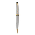 Waterman Expert Stainless Steel Gold Trim Ballpoint Pen in Box