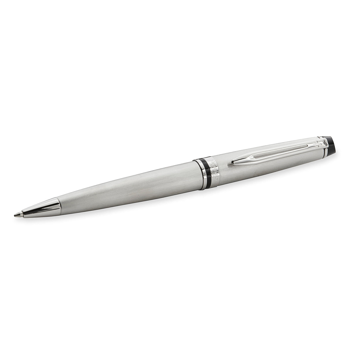 Waterman Expert Stainless Steel Chrome Trim Ballpoint Pen in Box