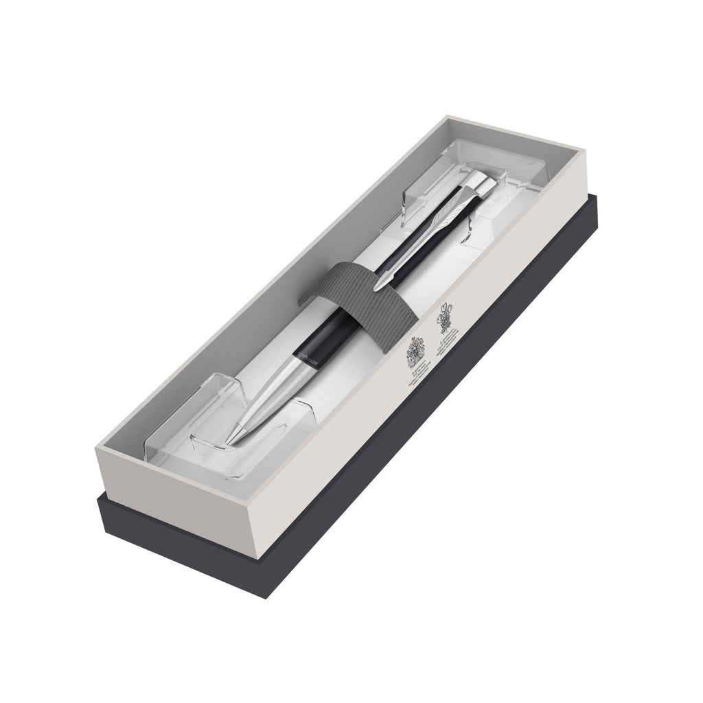 Parker Urban Twist Ballpoint Pen Muted Black Lacquer Chrome Trim Medium Tip