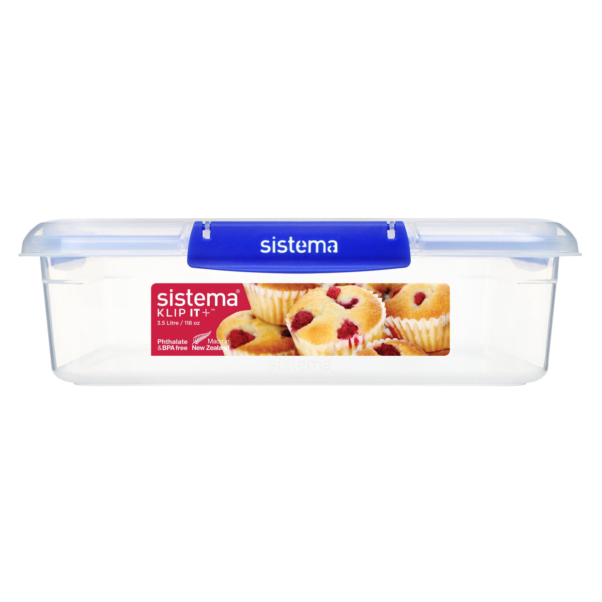 Sistema Klip It Plus Plastic Container Square 3.5L Dark Blue