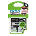 Dymo D1 Durable Label Tape 12mm White on Black