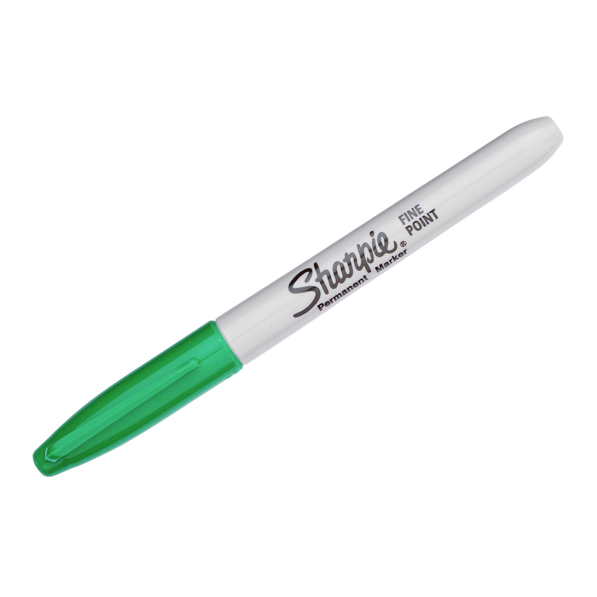 Sharpie Permanent Marker Fine Point Green Pack of 12