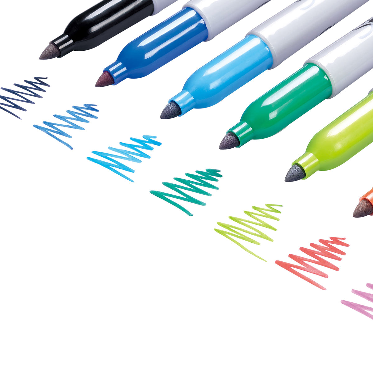 Sharpie Permanent Marker Fine Point Green Pack of 12