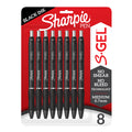 Sharpie S-Gel Retractable Pen Medium Point 0.7mm Black Pack of 8