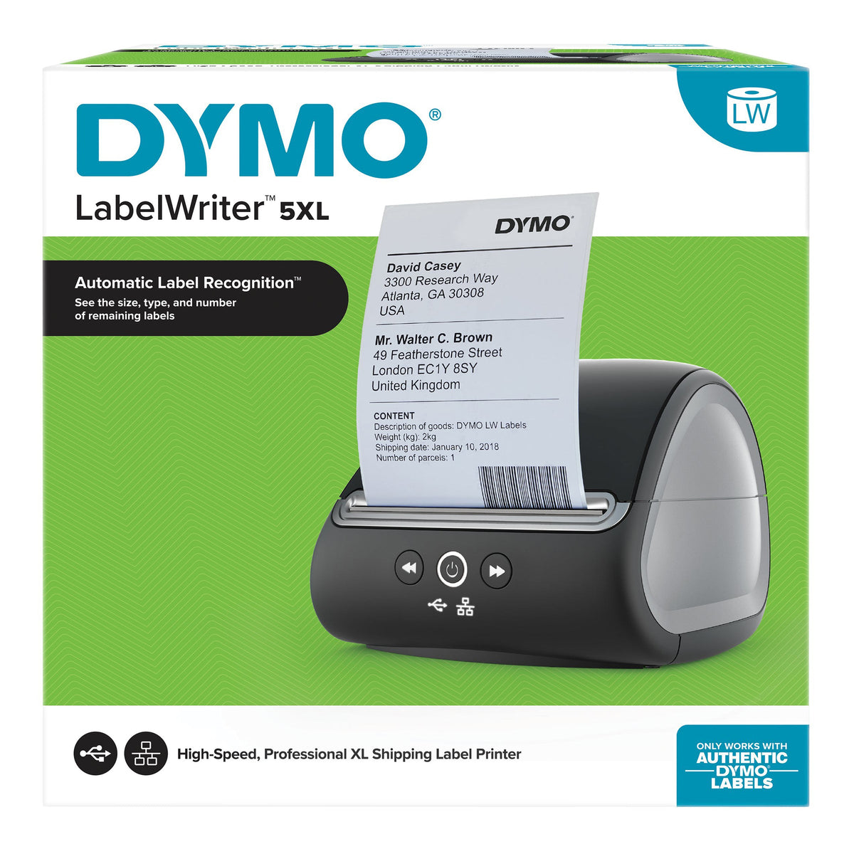 Dymo LabelWriter 5XL Wide Format Label Printer for Extra Large Shipping Labels