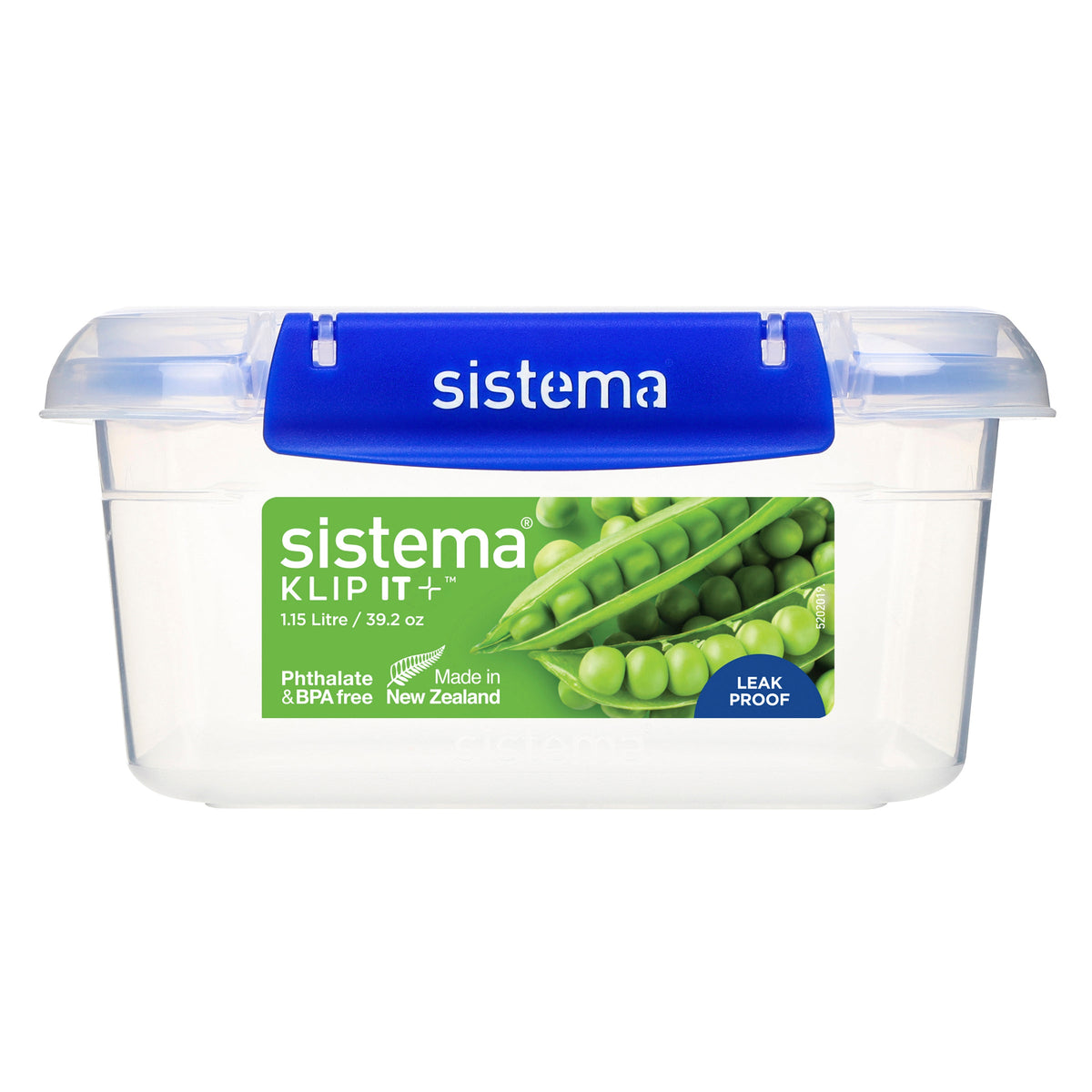 Sistema Klip It Plus Plastic Container Square 1.15L Dark Blue