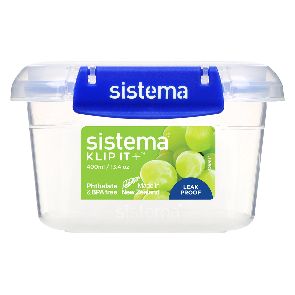 Sistema Klip It Plus Plastic Container Rectangle 400ml Dark Blue