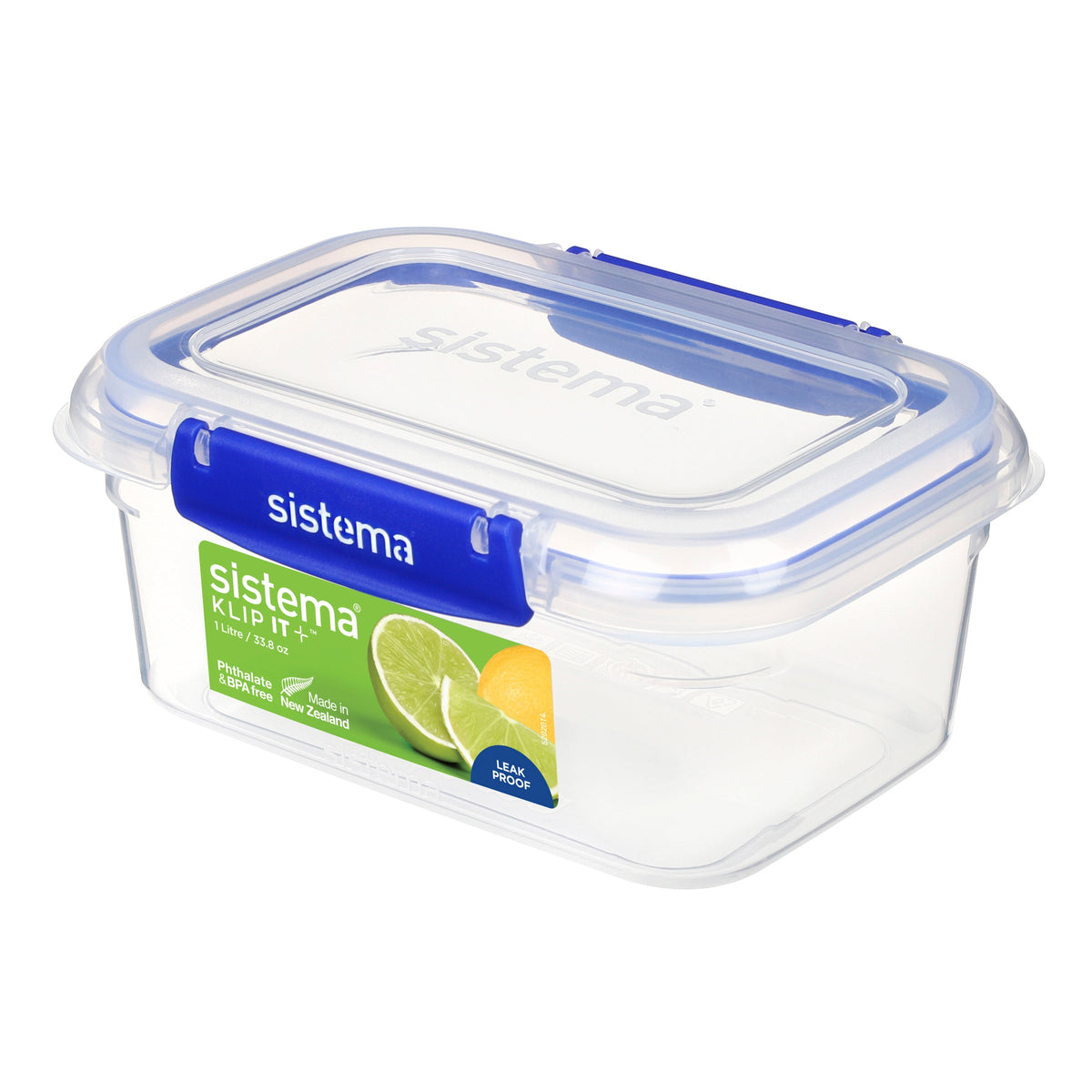Sistema Klip It Plus Plastic Container Rectangle 1L Dark Blue