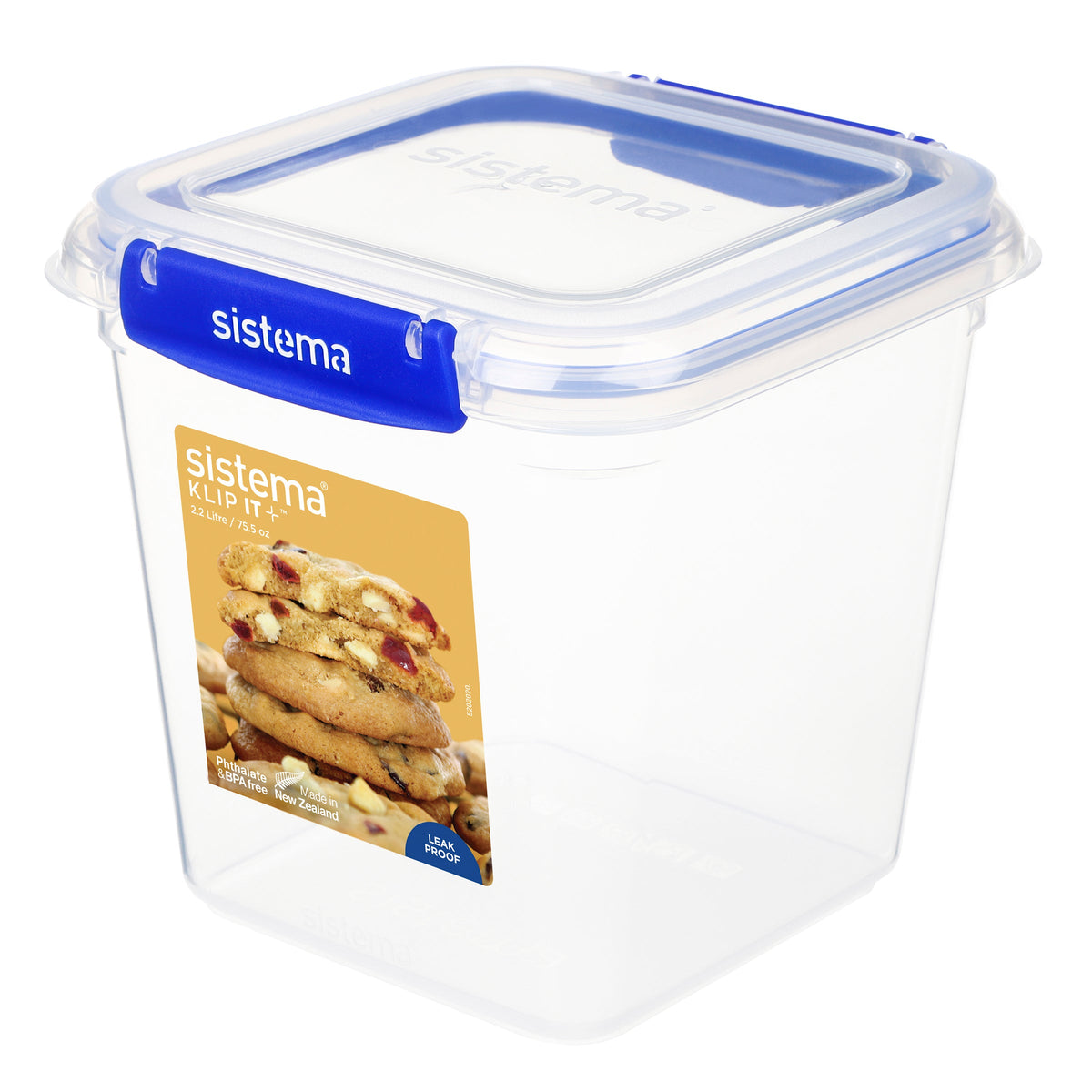 Sistema Klip It Plus Plastic Container Square 2.2L Dark Blue