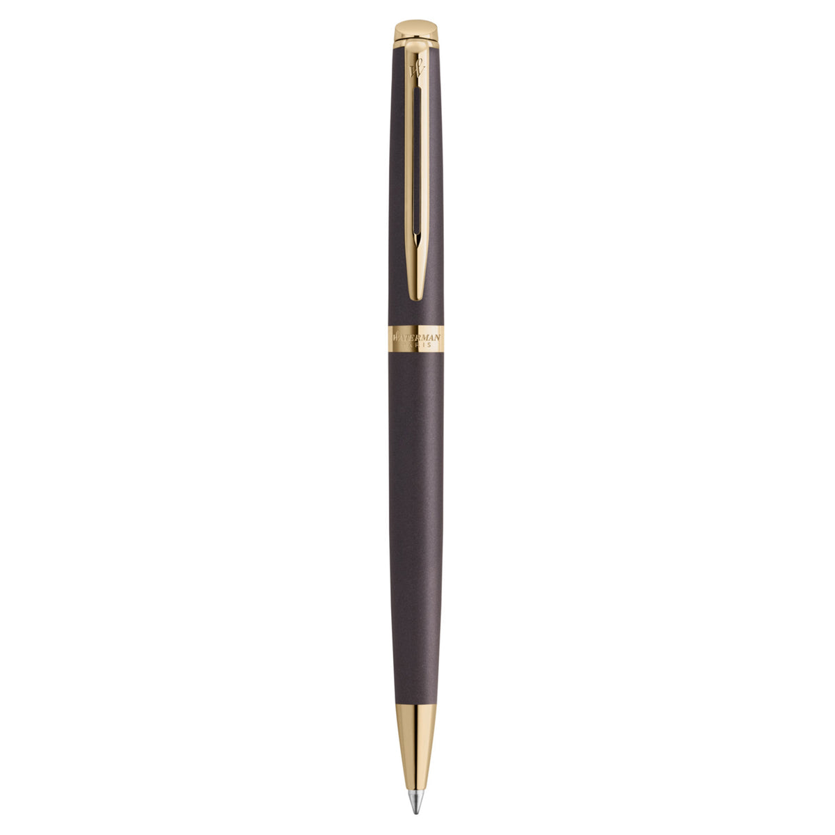 Waterman Hemisphere Metallic Black Gold Trim Ballpoint Pen Medium