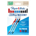 Papermate Kilometrico Ballpoint Pen 1.0mm Assorted Pack 10 Box of 12