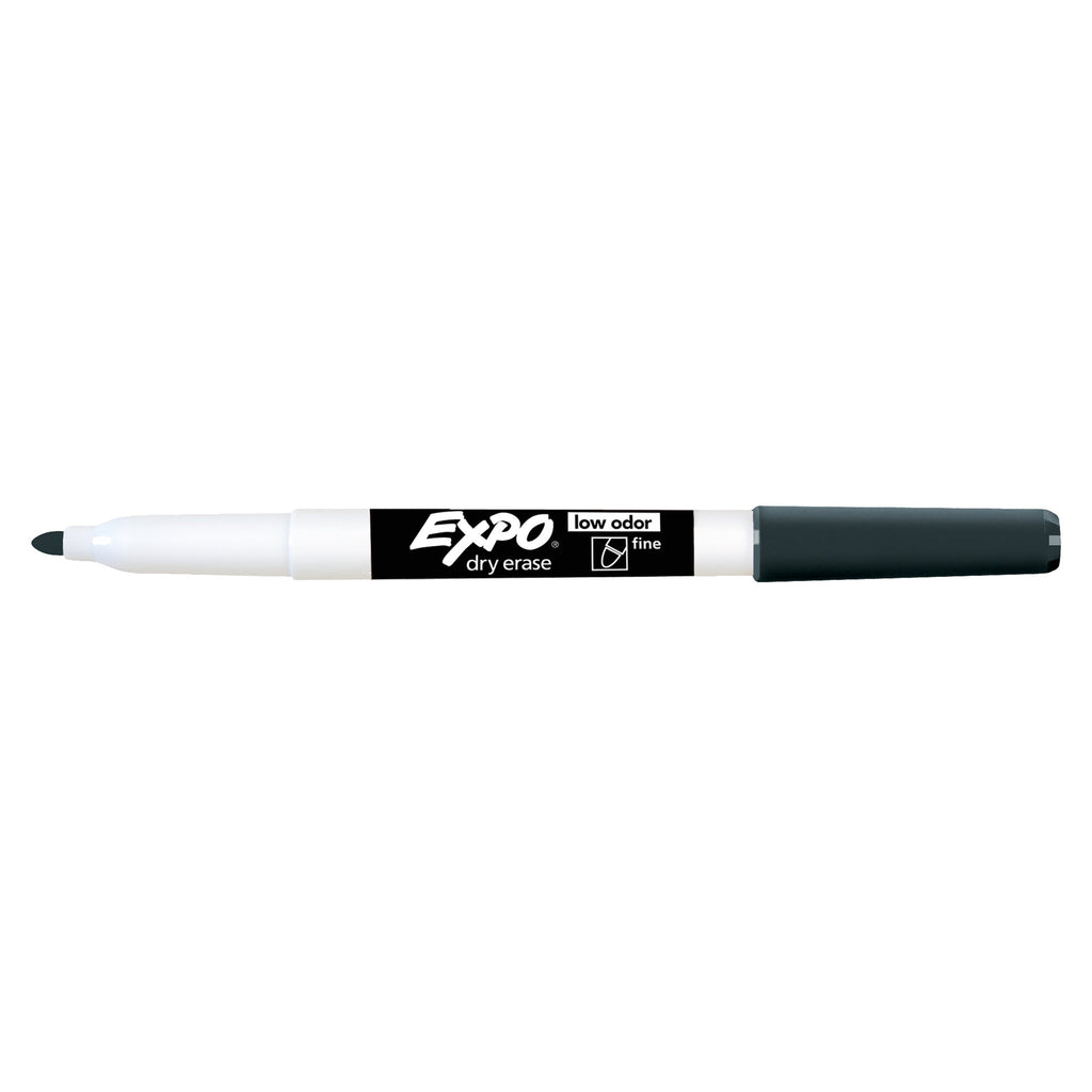 Expo 86001 Low Odour Dry Erase Markers Fine Tip Black Box 12
