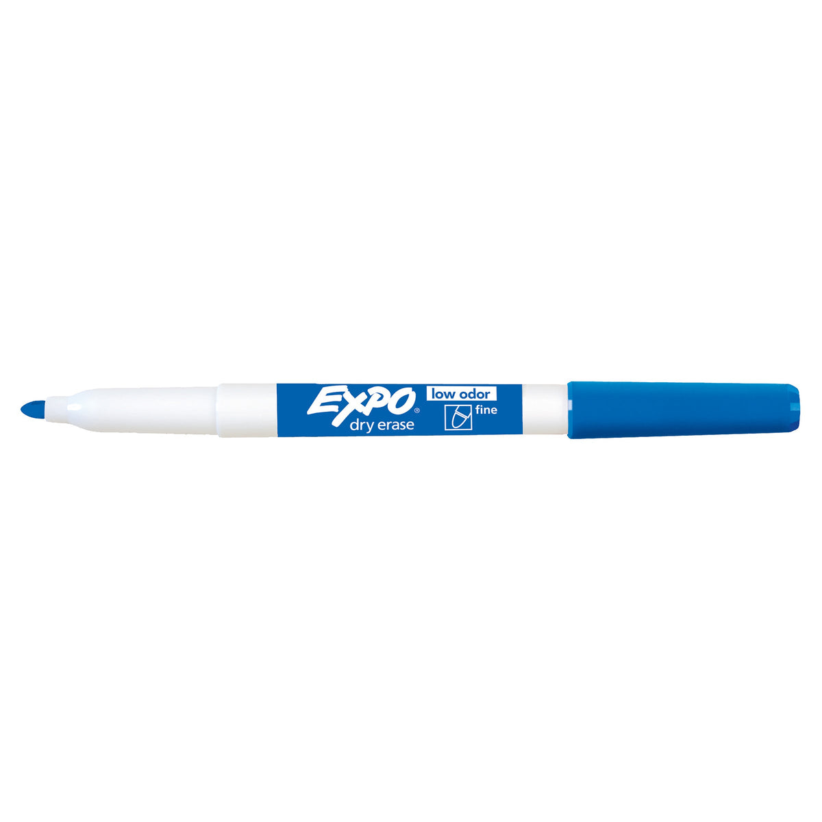 Expo 86003 Low Odour Dry Erase Markers Fine Tip Blue Box 12