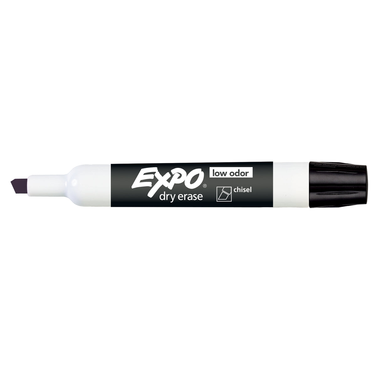 Expo Whiteboard Marker Black In Chisel Tip Box Of 12