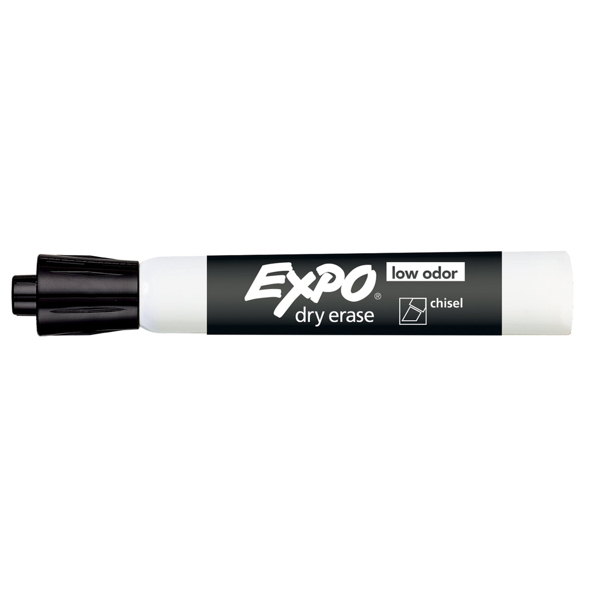 Expo Low Odour Dry Erase Whiteboard Markers Chisel Tip Black Box 36