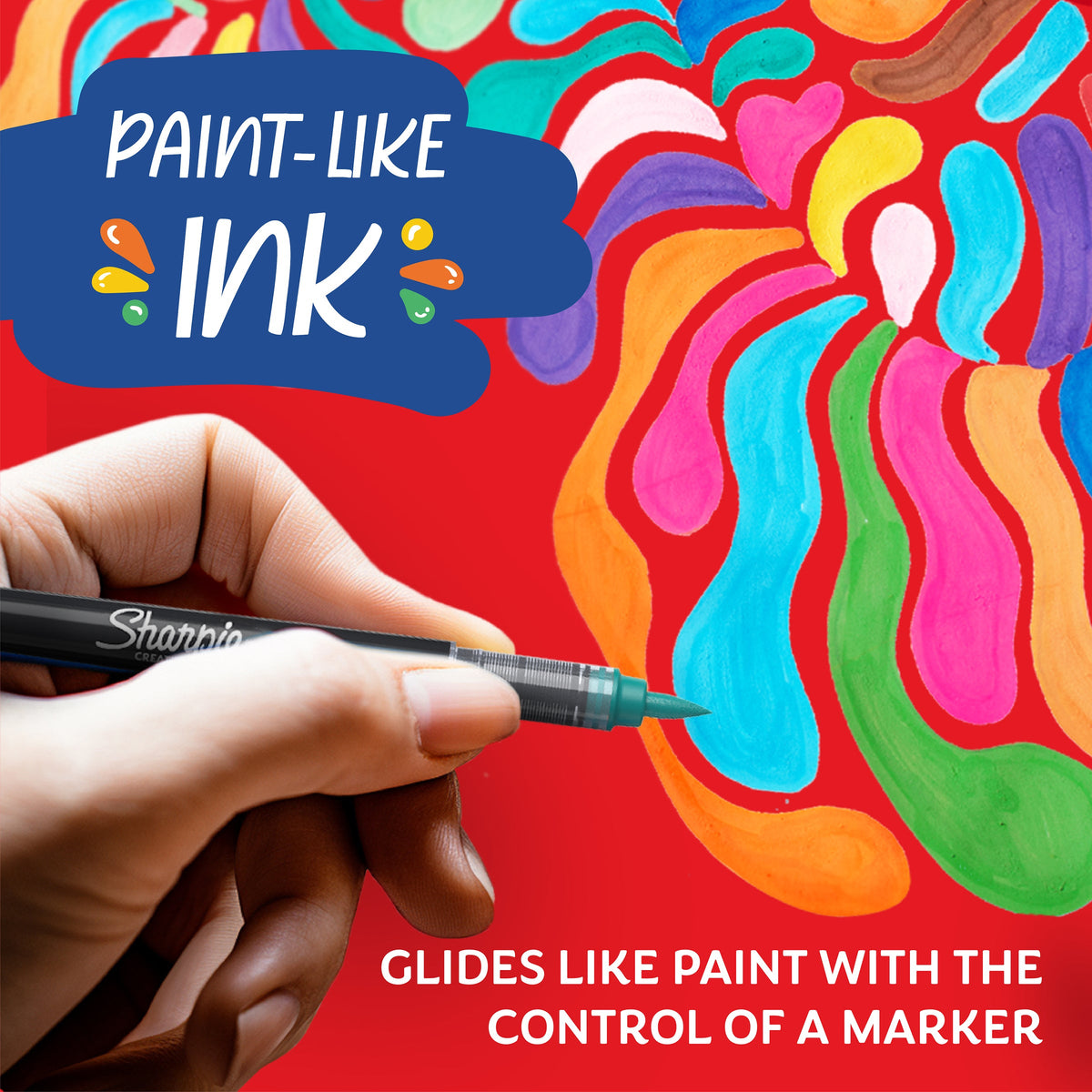 Sharpie Creative Marker Acrylic Water-Based Brush Tip Assorted Pack of 12