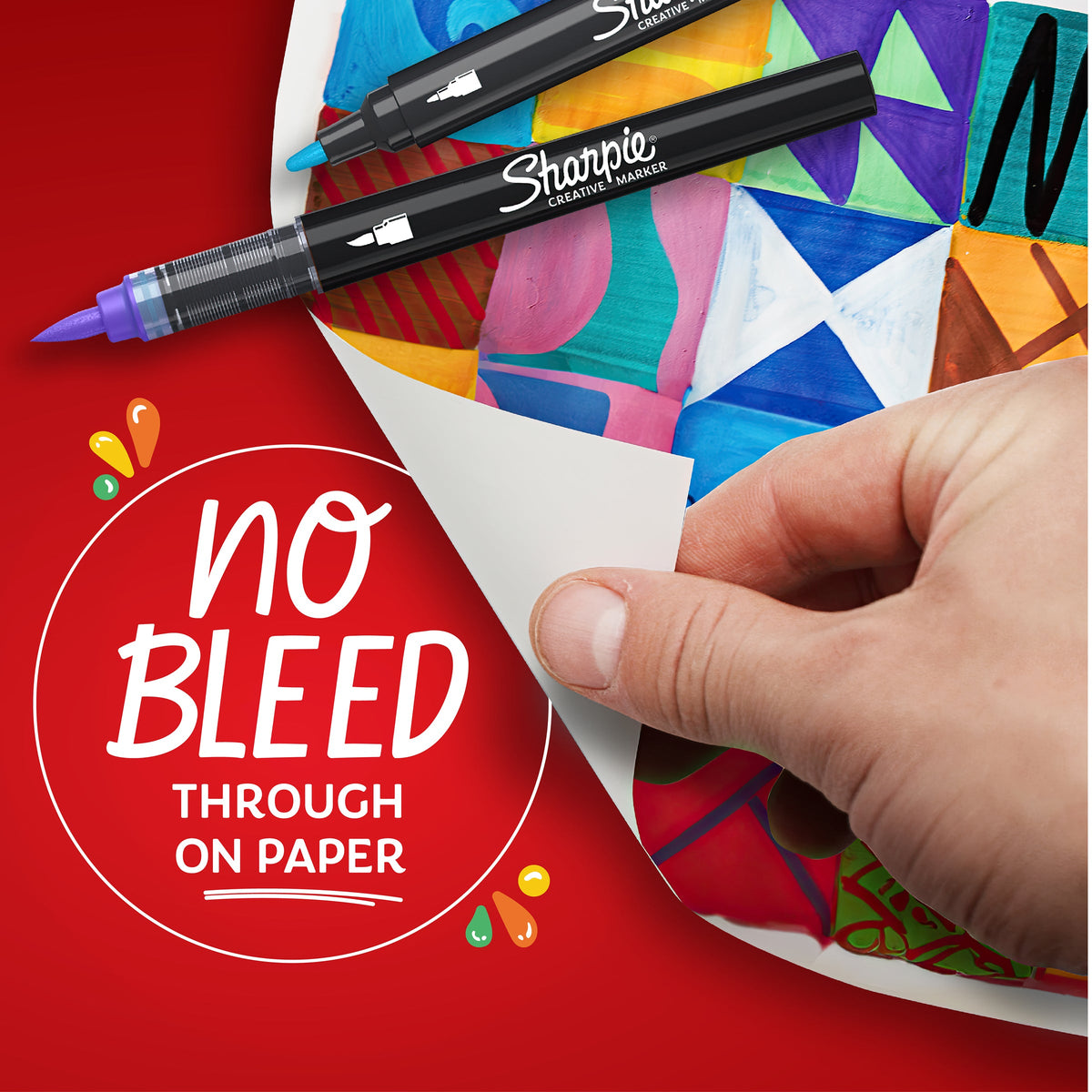 Sharpie Creative Marker Acrylic Water-Based Brush Tip Assorted Pack of 12