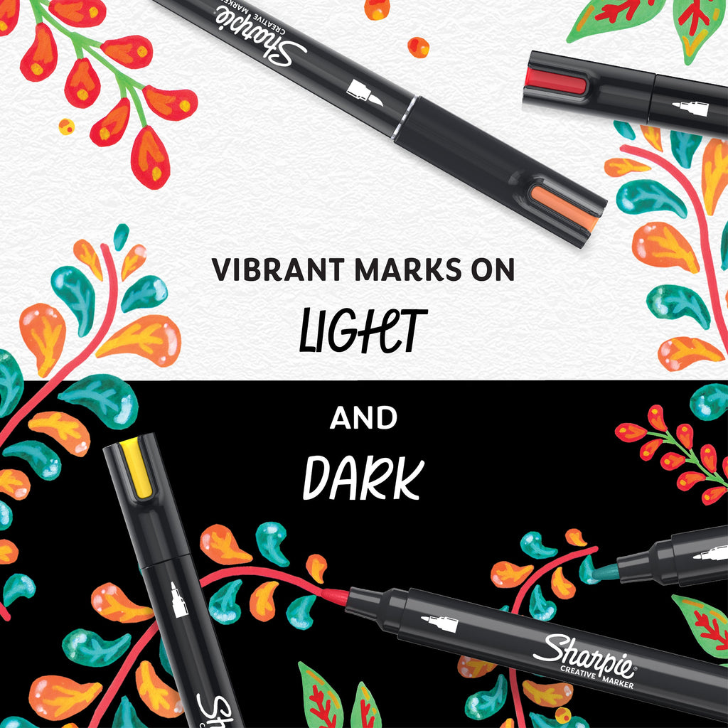 Sharpie Creative Marker Acrylic Water-Based Brush Tip Assorted Pack of 12