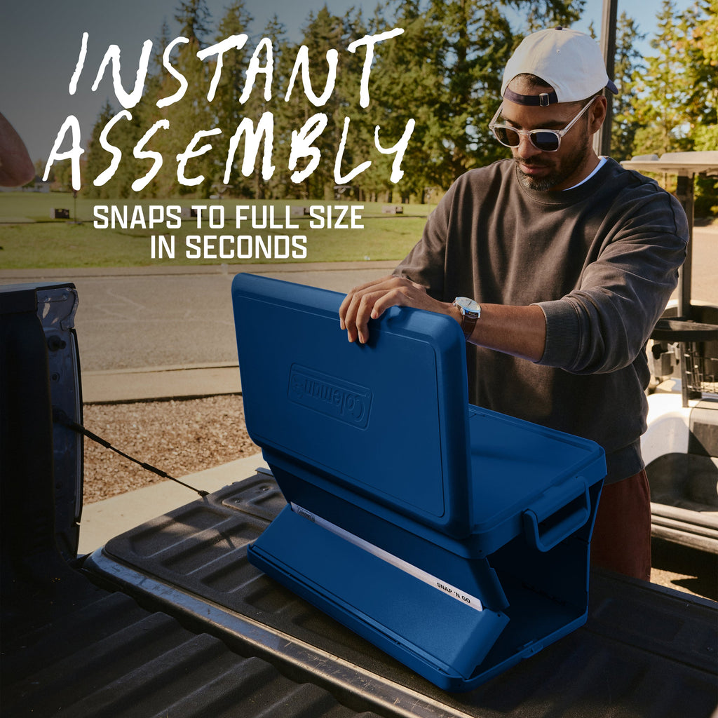 Coleman Snap 'N Go 52L Collapsible Cooler Sapphire