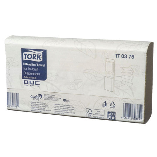 Tork Ultraslim Towel for In-built Dispensers 1 Ply Advanced H4 White Carton of 20 x 150 Sheets