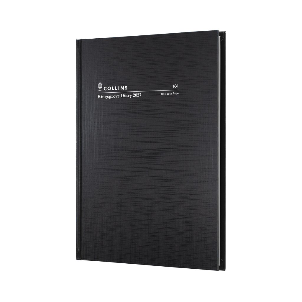 Collins Kingsgrove Diary 2027 A5 Day to a Page Black