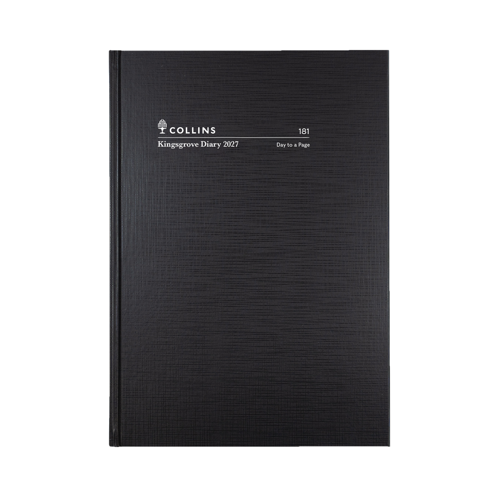 Collins Kingsgrove Diary 2027 A5 Day to a Page Black