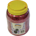 Rainbow Glitter Bulk 1kg Jar with Scoop Red