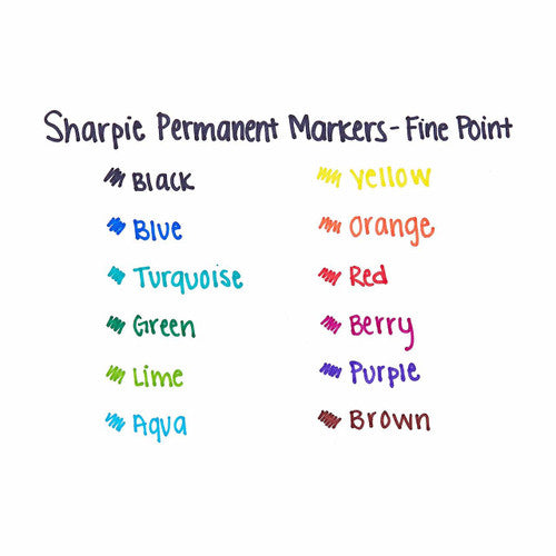 Sharpie Permanent Marker Fine Point Red Box of 12