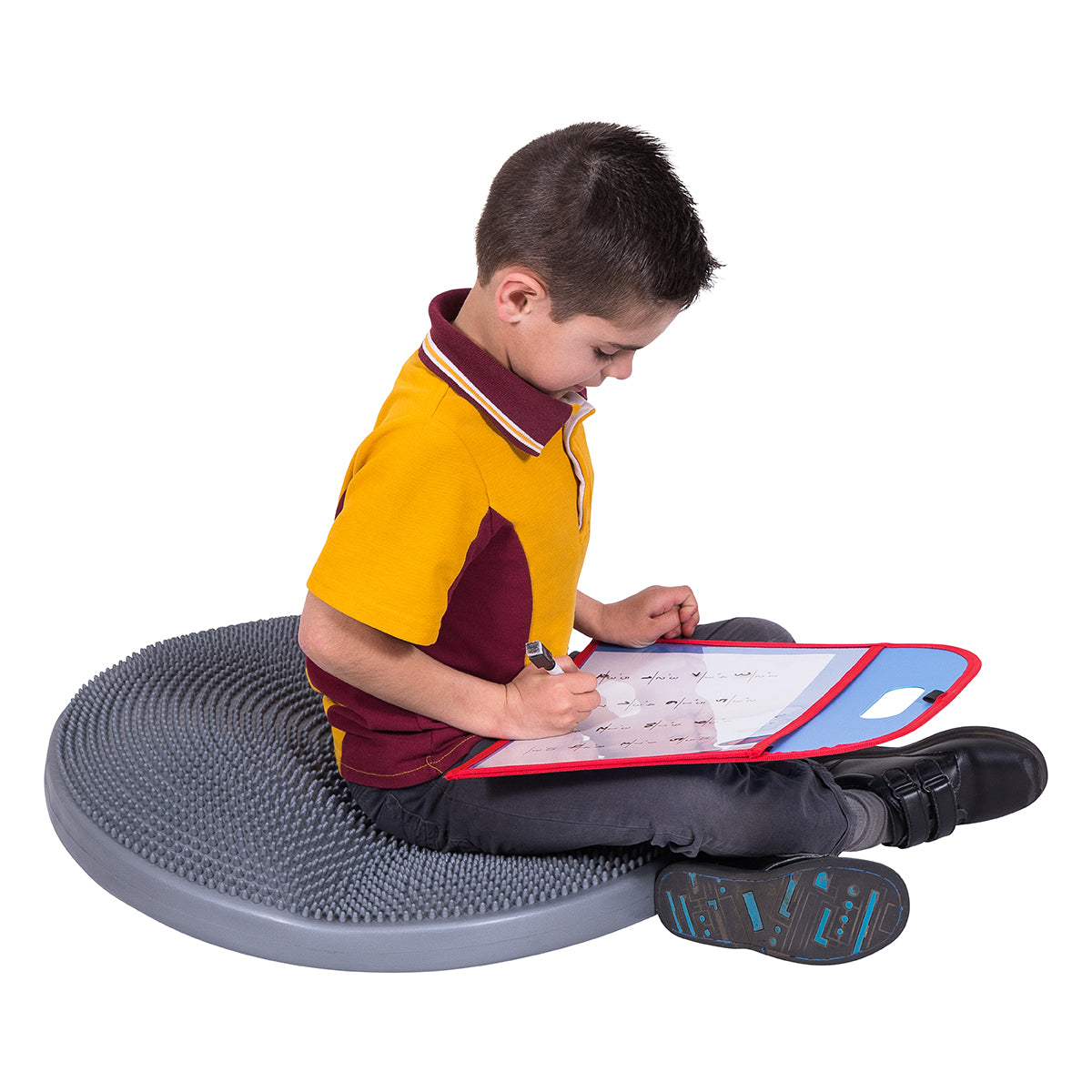Large Tactile Wobble Cushion 60cm Grey with Hand Pump