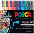 Posca PC-5M Paint Marker Pen Bullet Medium Assorted Wallet of 8