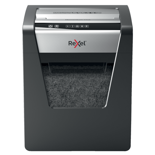 Rexel Momentum X415 Cross Cut Paper Shredder Black