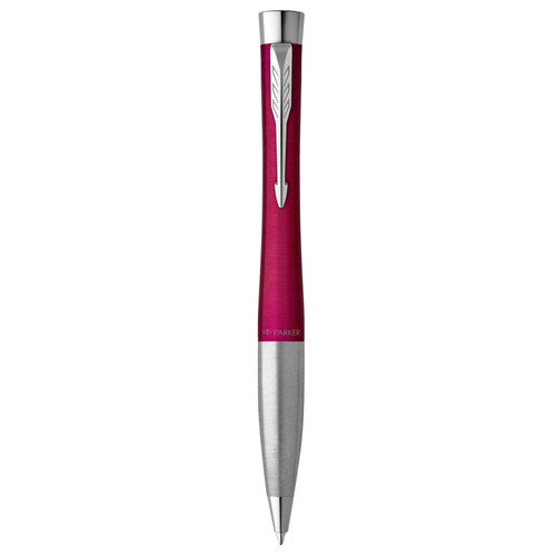 Parker Urban Twist Ballpoint Pen Magenta Lacquer and Chrome Trim Medium Tip