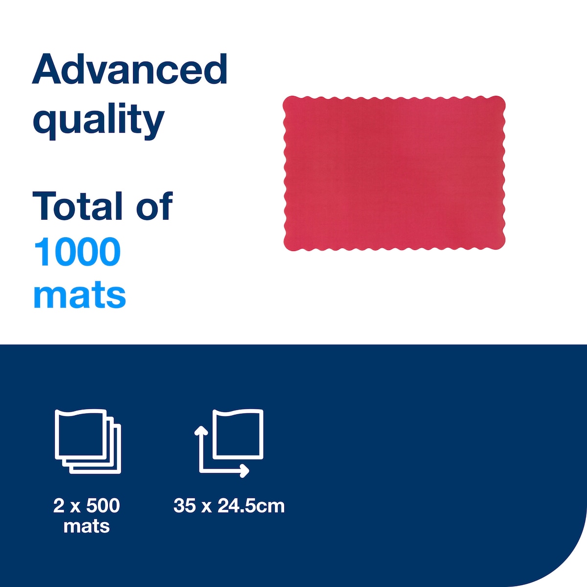 Tork Red Placemat Carton of 2