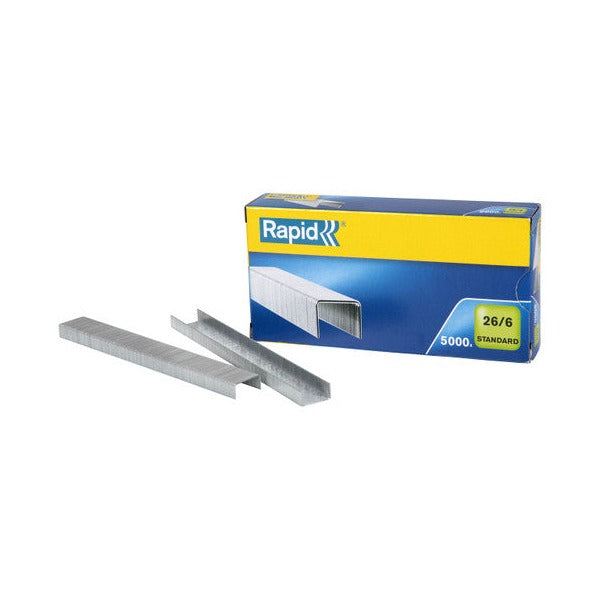 Rapid Standard 26/6mm Staples Box 5000