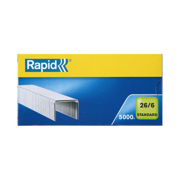 Rapid Standard 26/6mm Staples Box 5000
