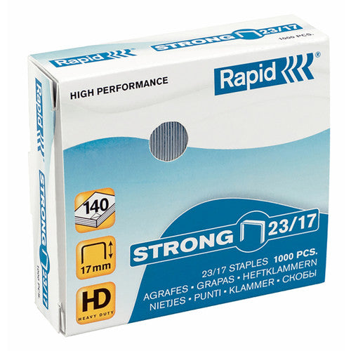 Rapid Strong 23/10mm Staples Box 1000